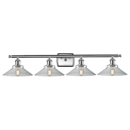 4 Light Discin. Brushed Satin Nickel Bathroom Fixture With Clear Glass, 511532 -  INNOVATIONS LIGHTING, 516-4W-SN-G132